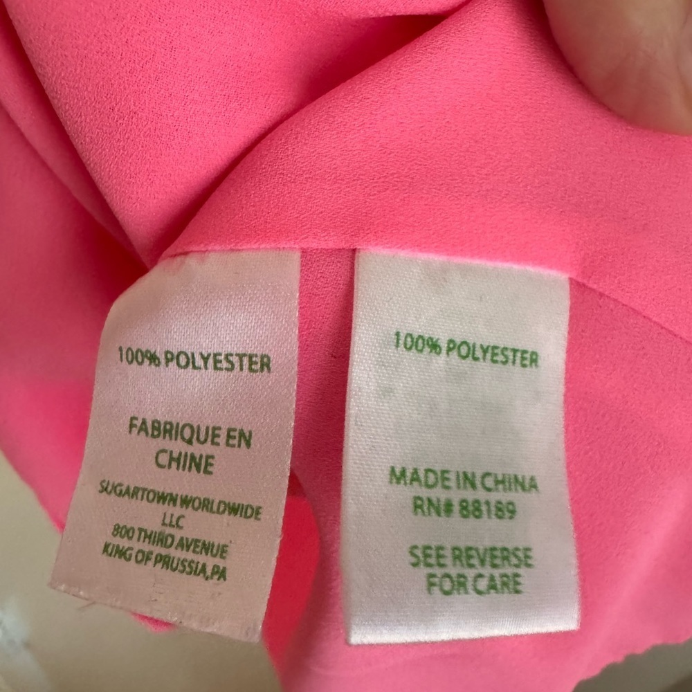 Lilly Pulitzer Dusk Tank Pink Camisole V-Neck Racerback Top Size Small S - Picture 6 of 7